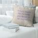 East Urban Home Handwritten True Beauty Quote Pillow Cover (No Fill) - Cotton Twill Cotton Blend in White/Indigo | 16 H x 16 W x 0.5 D in | Wayfair