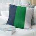 East Urban Home South Bend Pillow Polyester/Polyfill/Leather/Suede in Green/Blue | 20 H x 20 W x 3 D in | Wayfair 08092878095741D08B09E3B5B011204A