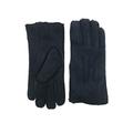 YISEVEN Men's Shearling Sheepskin Leather Gloves Mittens Merino Rugged Sherpa Fur Long Cuff Thick Wool Lined and Heated Warm for Winter Cold Weather Dress Driving Work Xmas Gifts, Navy Blue Large