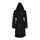 aztex 100% Cotton Robe with a Hood, Unisex Dressing Gown, Towelling Bathrobe, Luxuriously Thick Robe, 550gsm - Black, Medium