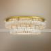 Monroe 34" Wide Gold and Crystal 2-Tier LED Ceiling Light