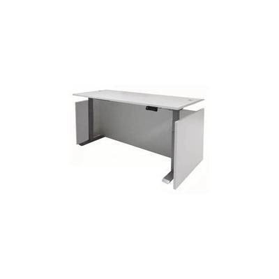 White Adjustable Height Rectangular Front Desk