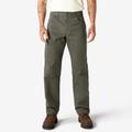 Dickies Men's Relaxed Fit Heavyweight Duck Carpenter Pants - Rinsed Moss Green Size 30 34 (1939)