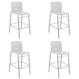 Upper Square™ Deanna Bar Stool Plastic/Acrylic/Metal in Gray/White | 45 H x 18 W x 16.5 D in | Wayfair 3DF79009750B4FDDAC196DAFF66FDD99