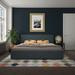 Novogratz Kelly Upholstered Storage Platform Bed Metal/Linen in Blue | 39 H x 78.5 W x 83.5 D in | Wayfair 4389649N
