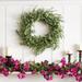 The Holiday Aisle® Forest Eucalyptus, Cedar & Dried Mushroom Front Door Silk Wreath Silk in Green | 30 H x 30 W x 6 D in | Wayfair