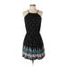 Casual Dress - Mini: Black Print Dresses - Women's Size P