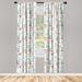 East Urban Home Botanical Floral Semi-Sheer Rod Pocket Curtain Panels Polyester | 95 H in | Wayfair A3DF89A0E10B4C20A72D765529630494