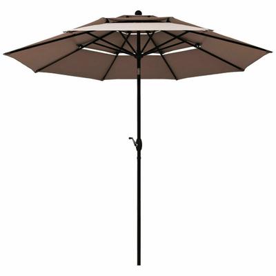 Costway 10ft 3 Tier Patio Umbrella Aluminum Sunsha...