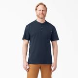 Dickies Men's Heavyweight Short Sleeve Henley T-Shirt - Dark Navy Size 2Xl (WS451)