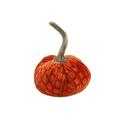 The Holiday Aisle® Plaid Velvet Pumpkin Decorative Accent Resin in Orange | 6.75 H x 5.25 W x 5.25 D in | Wayfair CBE3F010DBE8413C8EDB5E9E79E7E3FF