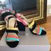 Anthropologie Shoes | Botiker New York Strappy Suede Sandals | Color: Black/Pink | Size: 8.5