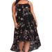 Torrid Dresses | Black Floral Hi-Lo Maxi Dress | Color: Black | Size: 3x