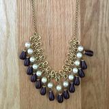 J. Crew Jewelry | Beautiful J.Crew Statement Necklace | Color: Gold/Purple | Size: Os