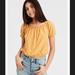 American Eagle Outfitters Tops | American Eagle Outfitters Yellow Bubble Tee | Color: White/Yellow | Size: Xl