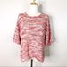 Anthropologie Sweaters | Anthro L Michael Stars Pullover Red White Dye Xs/S | Color: Red/White | Size: Xs