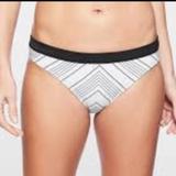 Athleta Swim | Athleta Bikini Bottoms Size Xl Black/White Chevron | Color: Black/White | Size: Xl