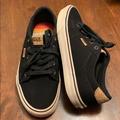 Vans Shoes | Black Canvas With Cork Details Size 8.5 | Color: Black | Size: 8.5