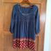 American Eagle Outfitters Tops | American Eagle Babydoll Tunic. Size M | Color: Blue/Red | Size: M