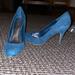 Jessica Simpson Shoes | Blue Suede Jessica Simpson Heels | Color: Blue | Size: 8