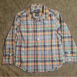 Ralph Lauren Shirts & Tops | Boys Ralph Lauren Plaid Cotton Paplin Shirt | Color: Blue/Orange | Size: 5b