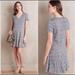 Anthropologie Dresses | Anthropologie Dolan Gray Ribbed Flare Dress | Color: Gray/White | Size: Xs