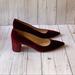 J. Crew Shoes | Authentic J.Crew Red Dark Avery Velvet Pumps | Color: Red | Size: 8.5
