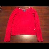 American Eagle Outfitters Sweaters | American Eagle Cable-Knit Sweater | Color: Red | Size: M