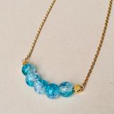 Anthropologie Jewelry | New Necklace Blue Pendant Dreaming Of The Sea | Color: Blue/Gold | Size: Various