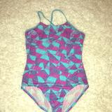 Nike Swim | Big Girls Nike One Piece Swim Suit | Color: Blue/Purple | Size: 16g