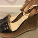 Nine West Shoes | Brand New Nine West Black & Beige Leather Wedges | Color: Black | Size: 9.5