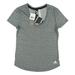 Adidas Tops | Adidas Logo V Neck Athletic Sports Tee Shirt Black | Color: Black/Gray | Size: S