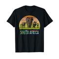 Big 5 Retro Sonnenuntergang Design für Südafrika Safari T-Shirt