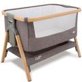 Tutti Bambini CoZee® Next To Me Crib & Standalone Baby Cot, Co-sleeper - Foldable Baby Bed, Baby Crib 6 Height Levels, Baby Bedside Crib, Travel Cot, Mattress Included (0-6 Months) - Oak & Charcoal