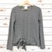 Anthropologie Tops | Anthropologie T.La Long Sleeve Striped Tie Tee | Color: Black/White | Size: S