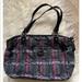 Coach Bags | Authentic Coach Plaid Tote Bag Handbag Purse | Color: Black/Pink | Size: Os