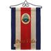Breeze Decor Costa Rica of the World 2-Sided Burlap 19 x 13 in. Garden Flag in Blue/Brown/Red | 18.5 H x 13 W x 0.1 D in | Wayfair