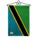 Breeze Decor Tanzania 2-Sided Burlap 19 x 13 in. Garden Flag in Black/Green | 18.5 H x 13 W x 1 D in | Wayfair BD-CY-GS-108363-IP-DB-02-D-US15-BD