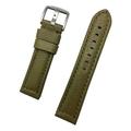 22mm Green Leather Watch Band Compatible with Panerai Watch | Soft, Smooth, Medium Padded Replacement Wrist Strap Bracelet that brings New Life to Any Watch (Mens Standard Length)