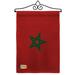 Breeze Decor Morocco of the World 2-Sided Burlap 19 x 13 in. Garden Flag in Red | 18.5 H x 13 W x 0.1 D in | Wayfair