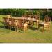 Rosecliff Heights Kevon Luxurious 9 Piece Teak Outdoor Dining Set Wood/Teak in Brown/White | 30.5 H x 71 W x 40 D in | Wayfair