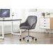 Willa Arlo™ Interiors Maillet Velvet Task Chair Upholstered in Pink/Gray/White | 34.84 H x 22.83 W x 23.23 D in | Wayfair