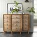 Laurel Foundry Modern Farmhouse® Simas Solid Wood 12 - Drawer Apothecary Accent Chest Wood in Brown, Size 36.0 H x 48.0 W x 20.0 D in | Wayfair