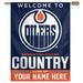 WinCraft Edmonton Oilers Personalized 27'' x 37'' Single-Sided Vertical Banner