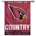 WinCraft Arizona Cardinals Personalized 27'' x 37'' Single-Sided Vertical Banner