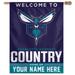 WinCraft Charlotte Hornets Personalized 27'' x 37'' Single-Sided Vertical Banner