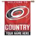 WinCraft Carolina Hurricanes Personalized 27'' x 37'' Single-Sided Vertical Banner