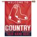 WinCraft Boston Red Sox Personalized 27'' x 37'' Single-Sided Vertical Banner