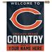 WinCraft Chicago Bears Personalized 27'' x 37'' Single-Sided Vertical Banner