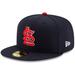 Men's New Era St. Louis Cardinals Navy Alternate Authentic Collection On-Field 59FIFTY Fitted Hat